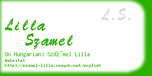 lilla szamel business card